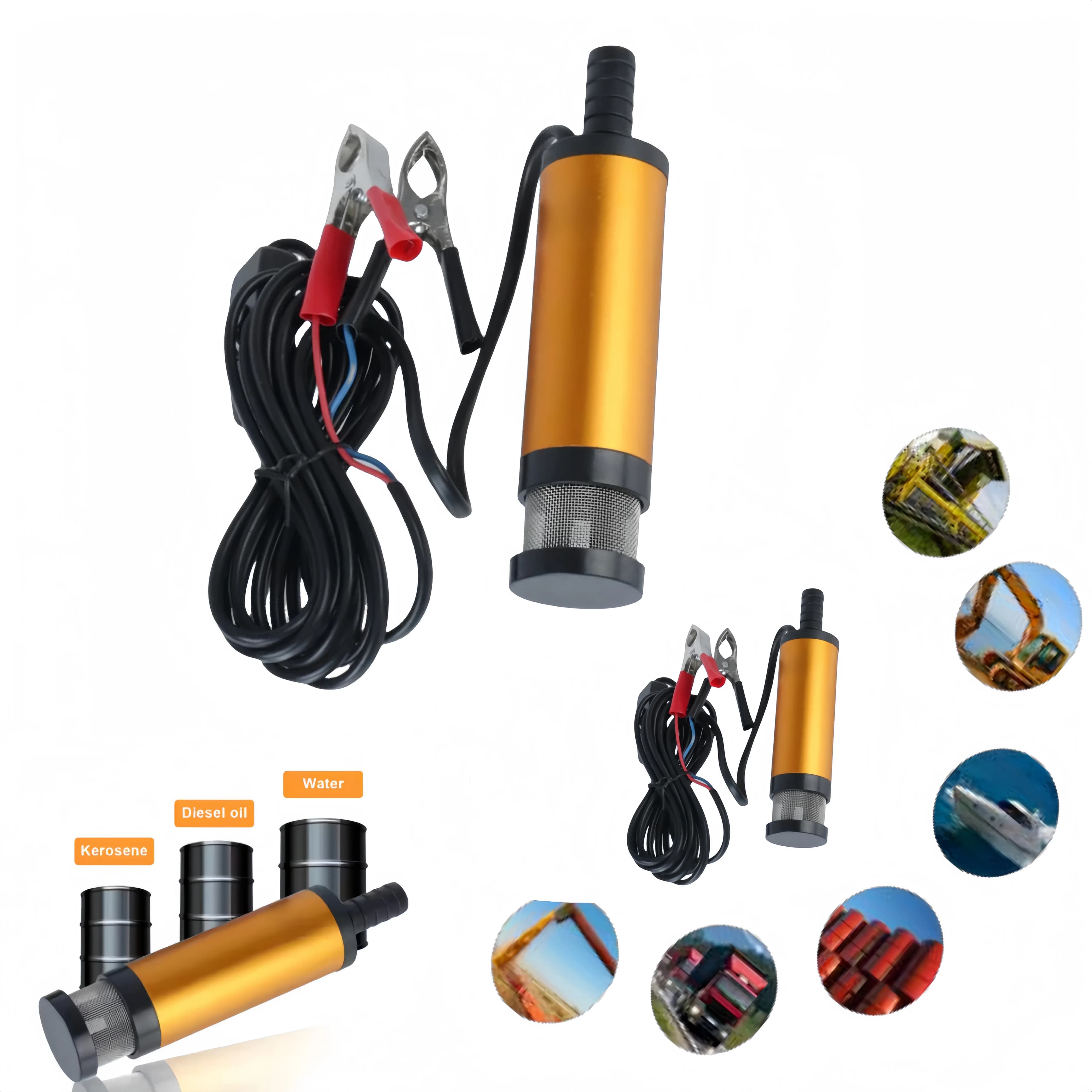 12V Electric Transfer Pump 12L Min Diesel Oil Water Fuel Change Truck Marine Car Utility Pump
