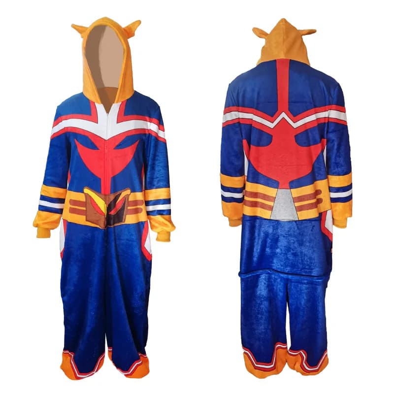 All Might Cosplay Costume Anime My Hero Academia One-piece Zentai Jumpsuit Pajamas Dresses Cosplay Bodysuit Clothes Outfits