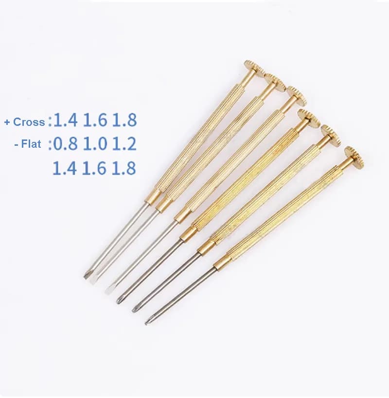 Small Size Metal Slotted Screwdriver for Rolex Watch Repair Tools Removal Install Screws Set Watchmaker Cross And Flat
