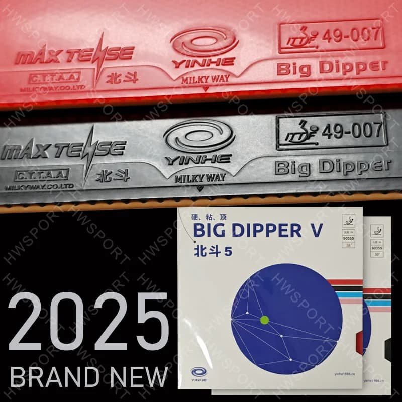 YINHE BIG DIPPER V Table Tennis Rubber Sticky Ping Pong Rubber Sheet Big Dipper 5 Brand New Professional Forehand
