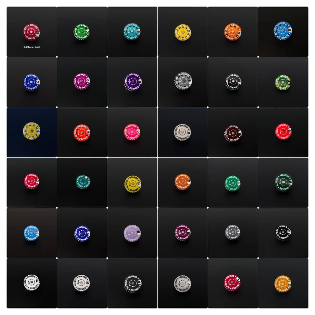 25x25x6mm Wound Tracker Table Game Tracker 2
