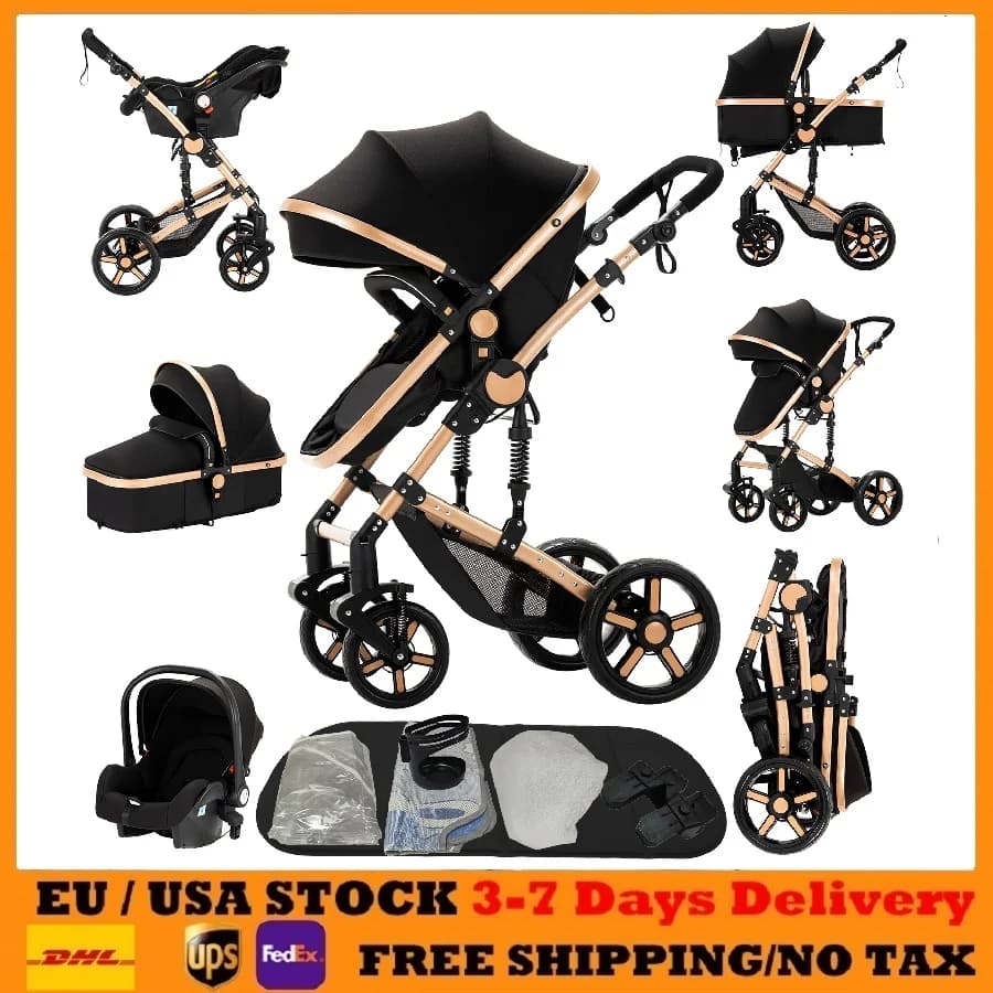 Stroller 3 in 1 Baby Stroller Baby Carriage Baby Cars lightweight baby strollers Baby car seat baby pram one hand fold stroller