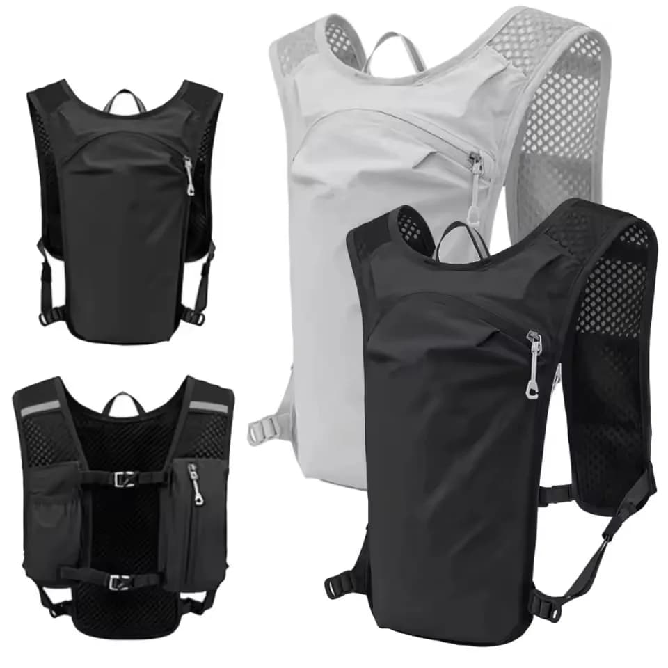 New Running Water Bottle Storage Vest Lightweight Running Vest Reflective Hydration Water Chest Pack With Phone Holder