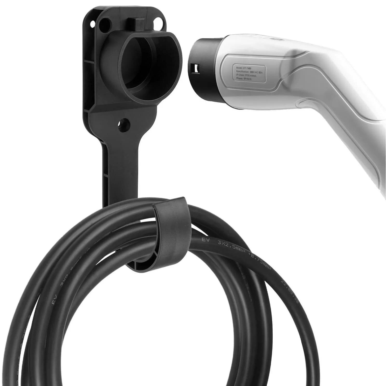 EV Charger Holder Electric Vehicle Charging Cable Hook Mount Bracket for J1772 Type2 European Standard Charger Accessories