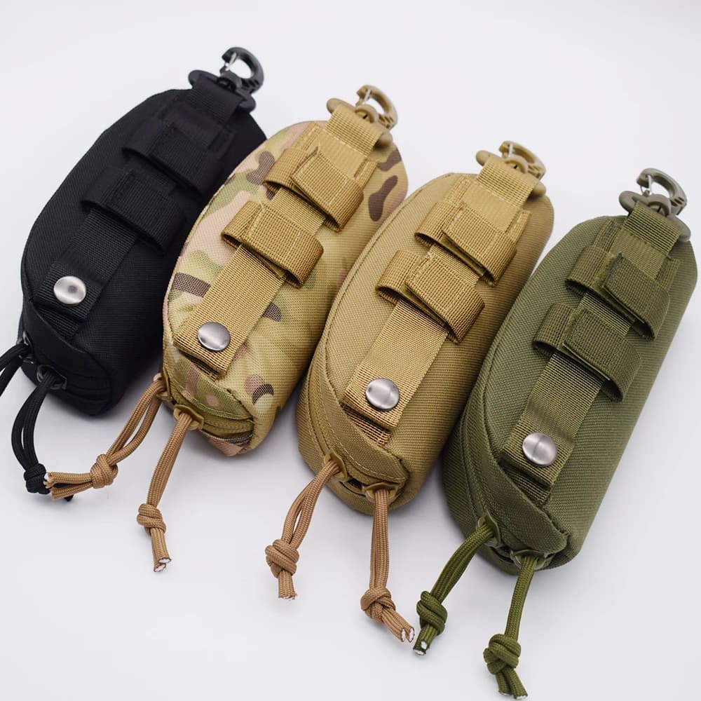 Tactical Molle Pouch Hard Case Fashion Glasses Pouch Outdoor Portable Eyewear Protector Shockproof Dustproof Glasses Case