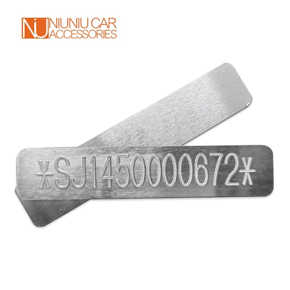 Stamped Aluminu VIN HIN Number Serial Date Model ID TAG Identification Plate Hull Boat Vehicle Truck Trailer RV