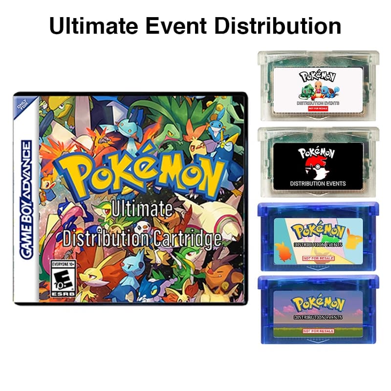 Pokemon Ultimate Event Distribution Video Game Cartridge for Generation 3 Games English Language Only
