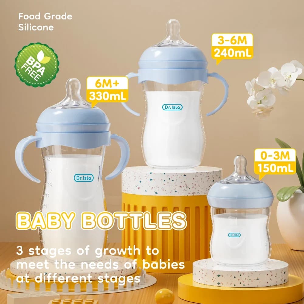 Baby Bottle 150/240/330ML Newborn PP Bottles Anti-Choke Anti-flatulence Milk Feeding Bottles Infant BPA Free