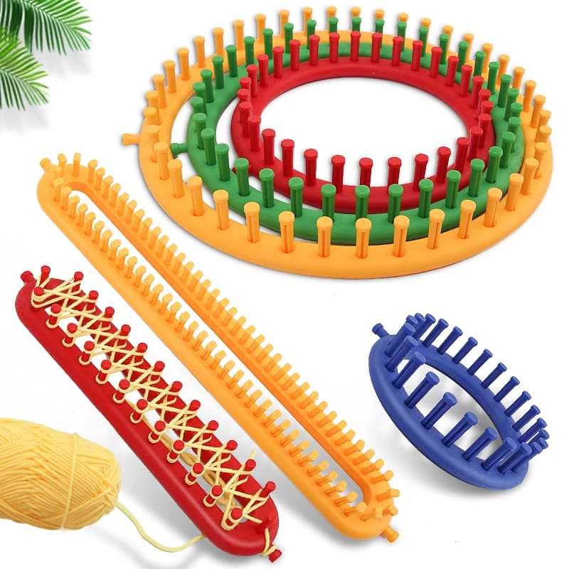 1 Set Round Knitting Loom Craft Yarn Kit DIY Tool Crochet Hook  Needles Hat Scarf Stitching  Shawl Sweater Sock Blankets Knitter