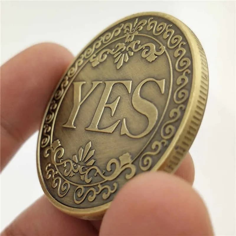 YES NO Decision Coins Magic Coin Collections Good Luck Vintage Antique Bronze Wish Lucky Coin US Coins Commemorative Gold Coins