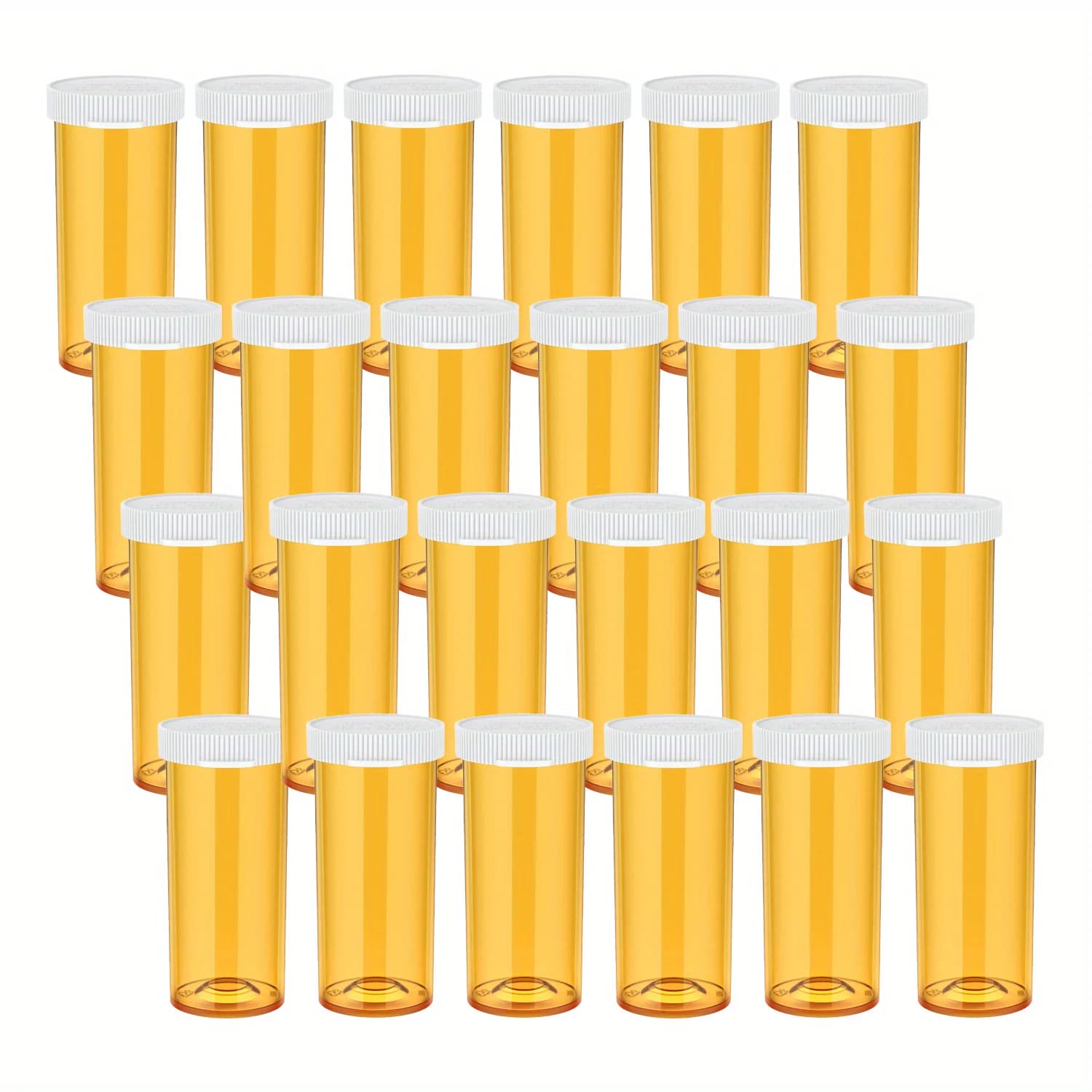 24 Pack 8 Dram/13 Dram Pill Bottles with Easy Open Snap Caps Prescription Medication Vials, Pill Cases Dispenser Organizers