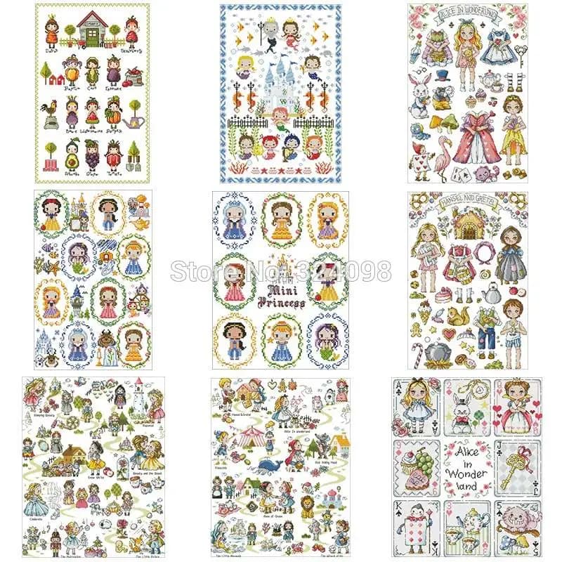 Fairytale patterns Counted Cross Stitch 11CT 14CT 18CT DIY Chinese Cross Stitch Kit Embroidery Needlework Sets
