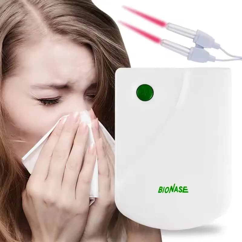 Nose Rhinitis Sinusitis Cure BioNase Laser Therapy Hay Fever Low Frequency Pulse Nose Massage Runny Sneeze Treatment Machine