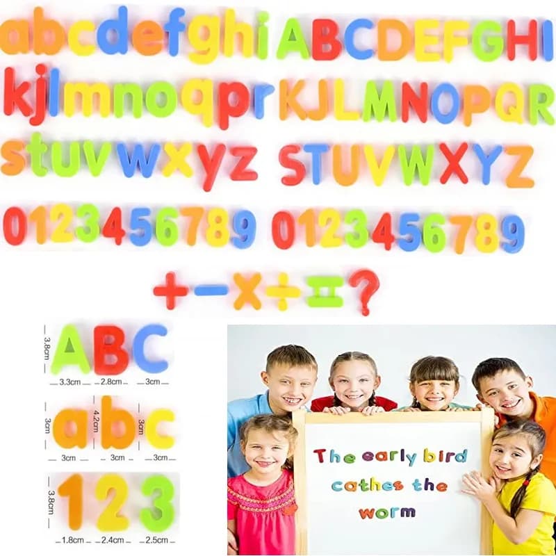 Plastic Magnet Letters Fridge Alphabet Refrigerator Colorful Toy To Spell Count Educational Learning Games Preschool Toy for Kid