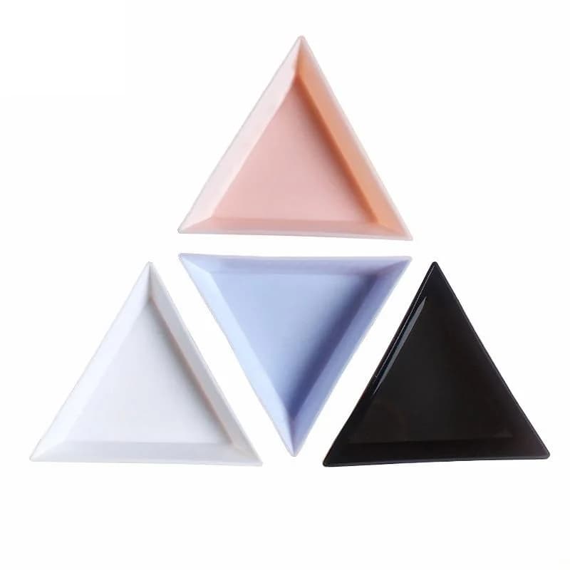 5/10 Pcs/lot Triangular Plastic Tray Jewelry Gem Sorting Tray Small Parts Accessories Storage Props Nail Beauty Tool Tray