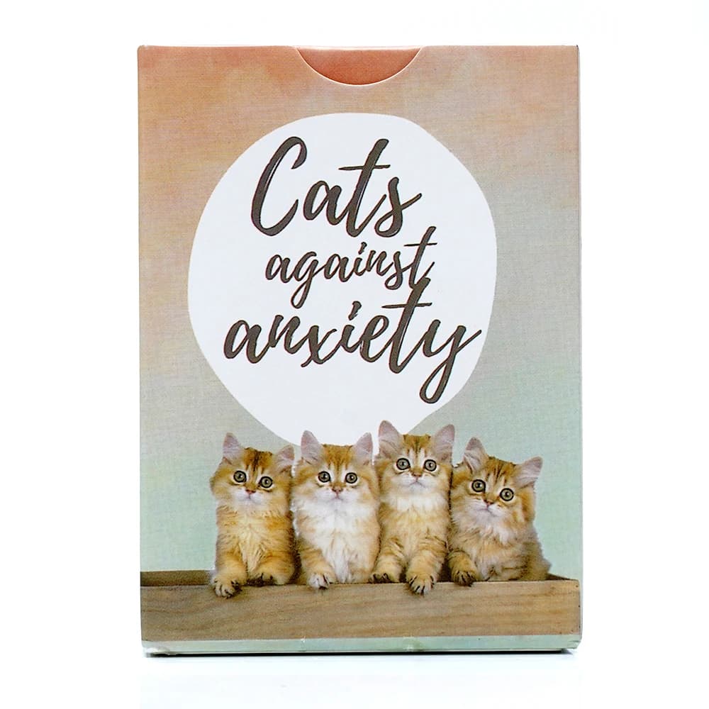 2025 New Cats Against Anxiety Tarot 50 Cards For Self Esteem and Stress Affirmations for Anxiety Emotions Cat Gift For Women Men