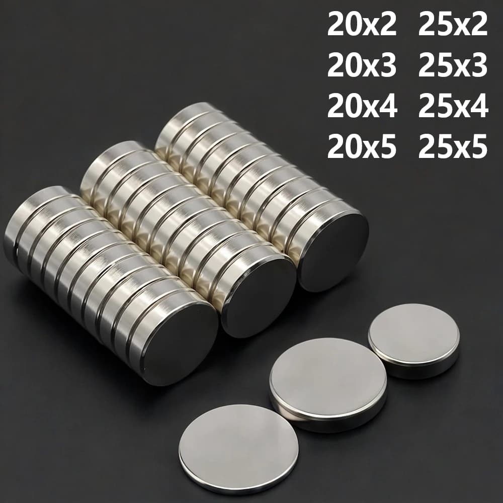 Powerful Neodymium Magnet N35 NdfeB Permanent Magnetic imanes Round Super Strong Fridge Magnets DIY 20x2 20x3 20x4 25x2 25x3