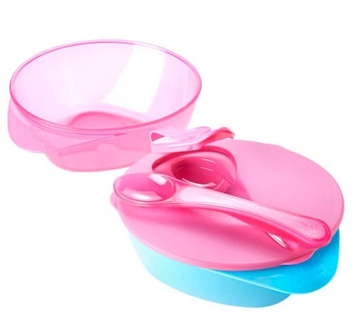 Tommee Tippee Skål Rosa/Blå - 2 st