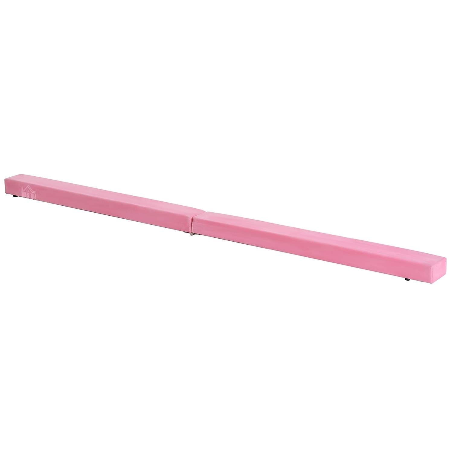 Vikbar rosa balansbalk 210 cm för gymnastik