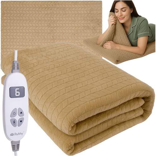 Elektrisk värmematta, 10 lägen, 180x130 cm, beige