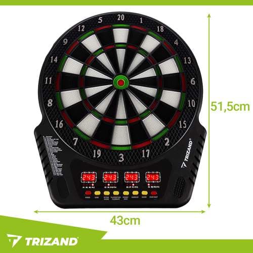 Elektronisk darttavla, 4 LED-displayer, 6 dart, 27 spel view 2
