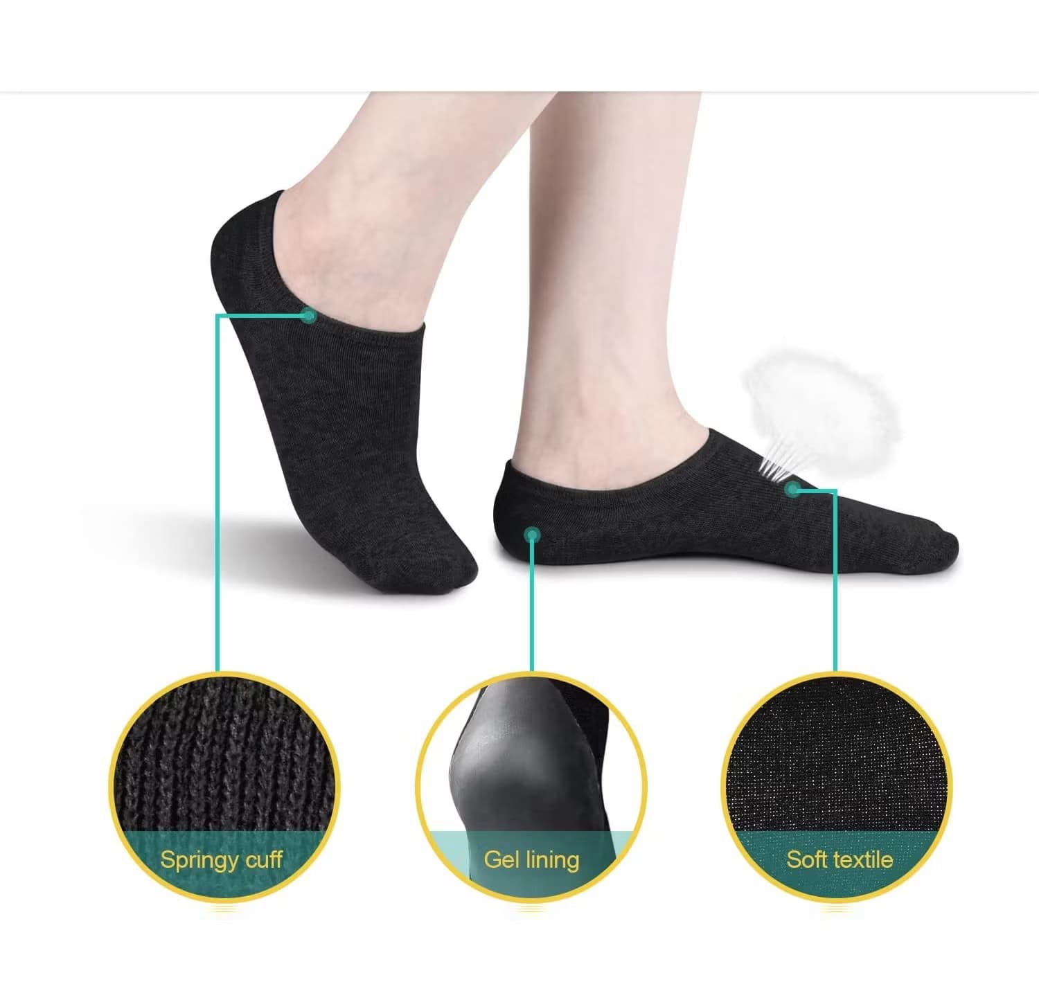 Ankelsockor med gel-kudde view 2