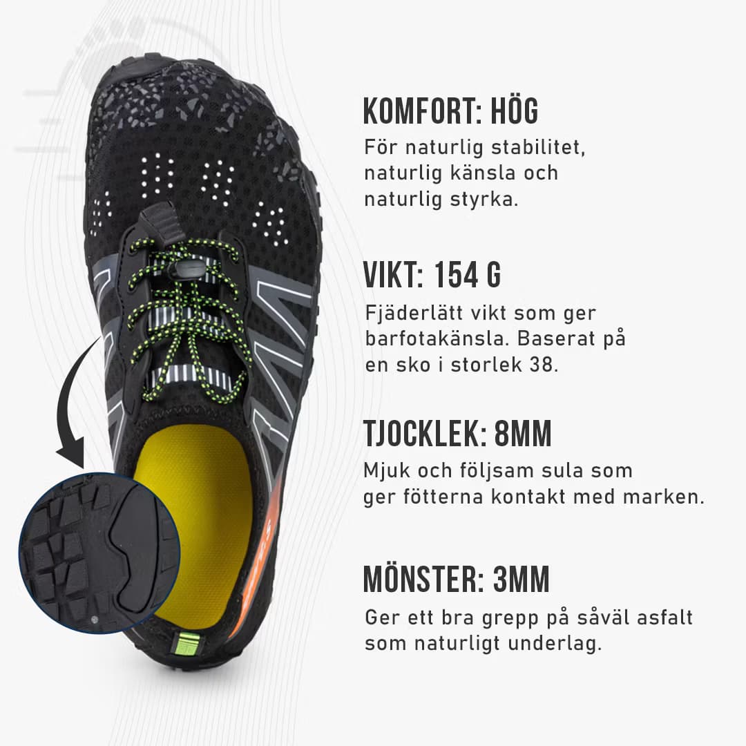 Gymskor sport (Svart) view 2