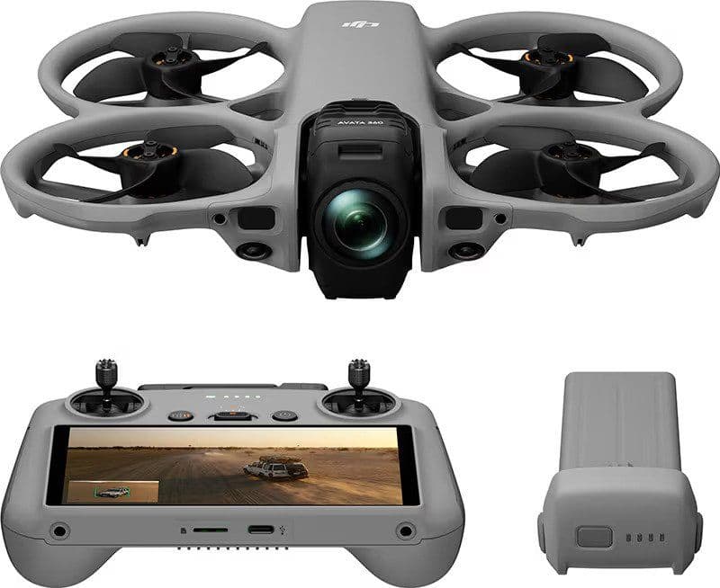 DJI Avata 360 ( RC 2), 4 rotorer, 64 MP, 6000 x 3000 pixlar, 13500 m, 2700 mAh, Grå