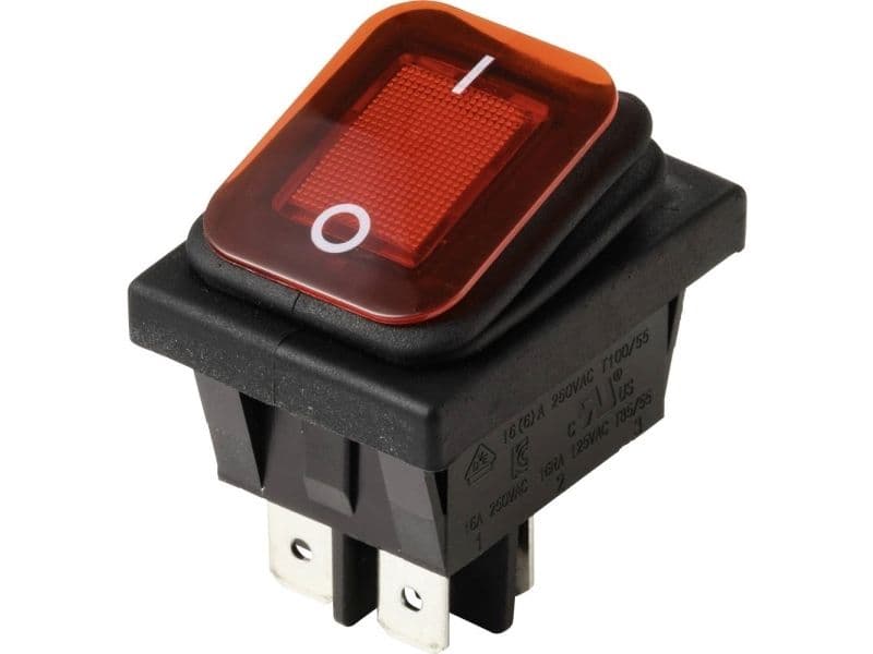 TRU COMPONENTS TC-13599528 växlande strömbrytare 250 V/AC 16 A 2 x På/Av IP65 (front) klickande 1 st