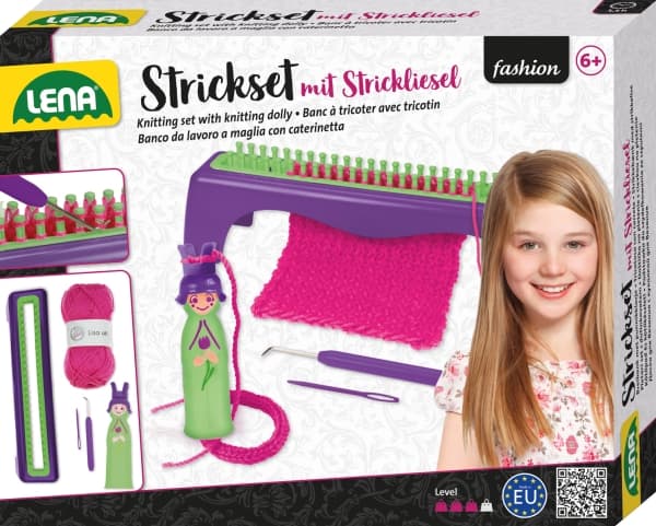 Lena stickset för att sticka med stickor