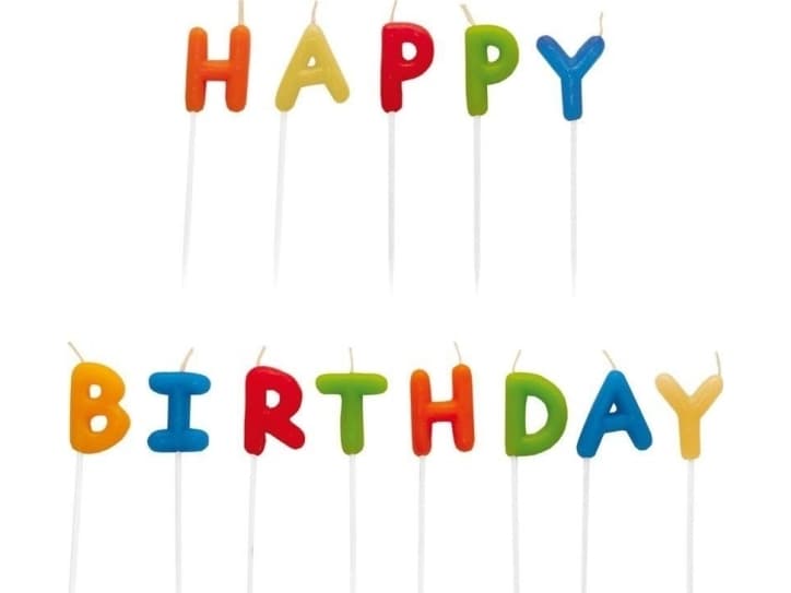 AMSCAN födelsdagsljus happy birthday flerfärgat 13 st