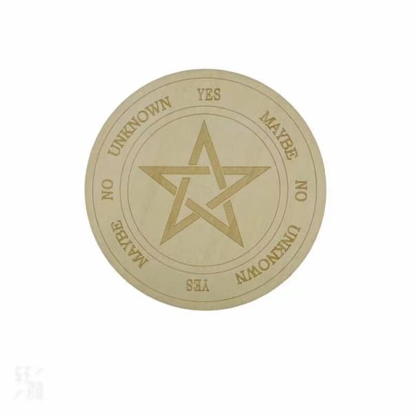 Träplatta för Spådom - Pentagram
