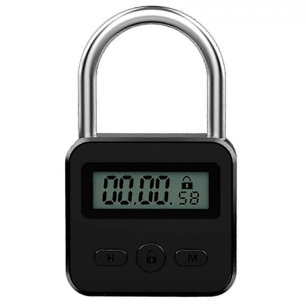 Metall Timer Lås LCD Tid 99 Timmar Max Timing USB Timer Hänglås-Bra