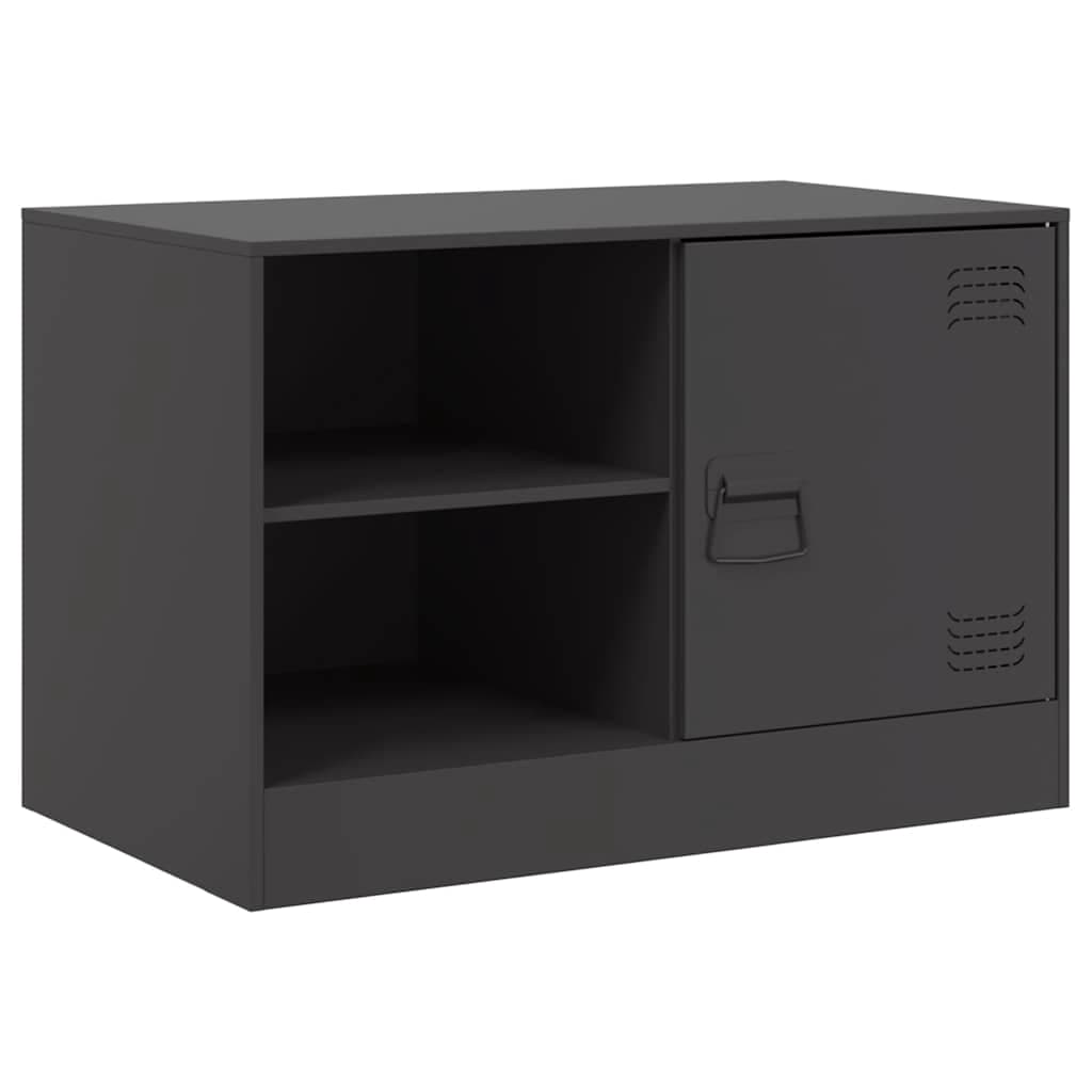 vidaXL TV-skåp svart 67x39x44 cm stål