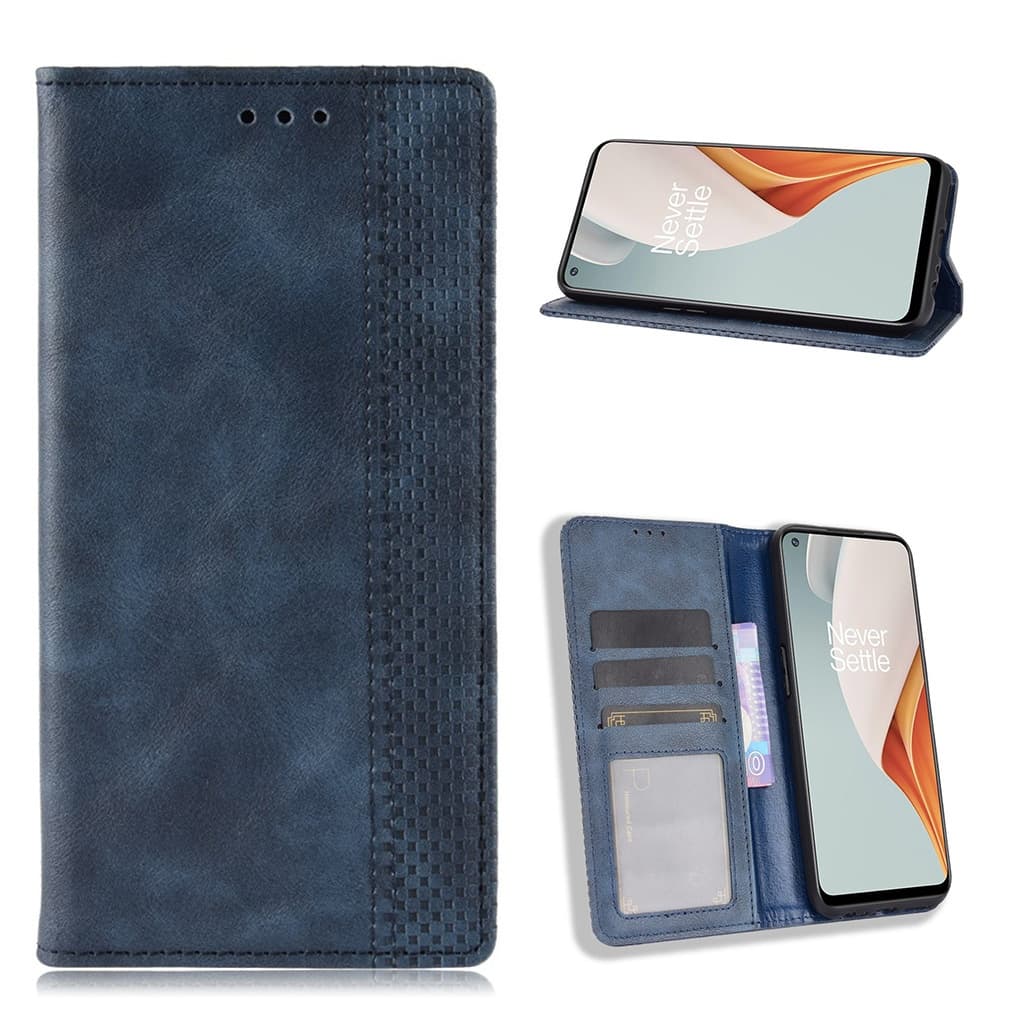 Bofink Vintage läder OnePlus Nord N100 fodral - Blå
