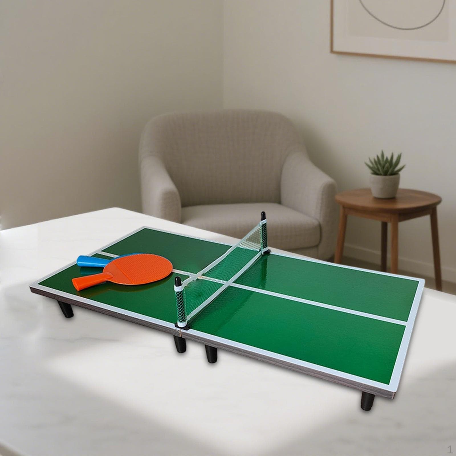 Mini Pingisbord Bordtennisbord Avtagbart med Nät Multifunktionellt för Rum Lägenhet Skiva
