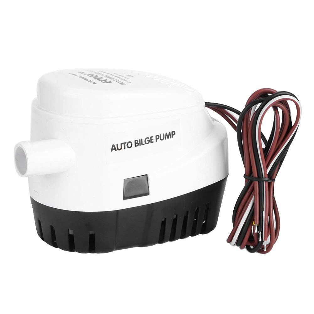 12V 600GPH Automatisk länspump Yacht Vattenutloppspump med Korrosions- och Tändskydd
