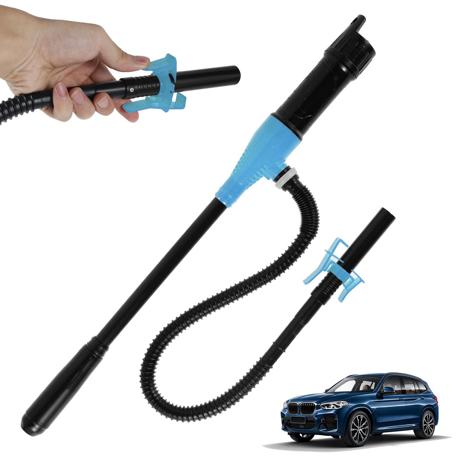 Transferpump Elektrisk Sifonpump 2,2 Gallon per Min Effektiv Bränsleöverföringspump Utomhusfordon Bränslegasöverföring orange