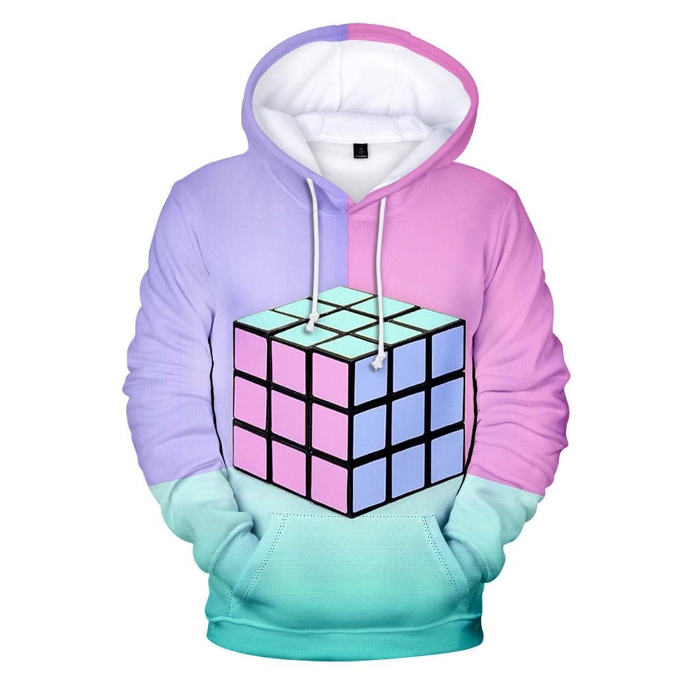 Mode 3D Rubiks kubtryck Man Kvinna Luvtröja Fritidströja Popsångare Herrtröja Oversized toppar Vår Höst Kläder cm