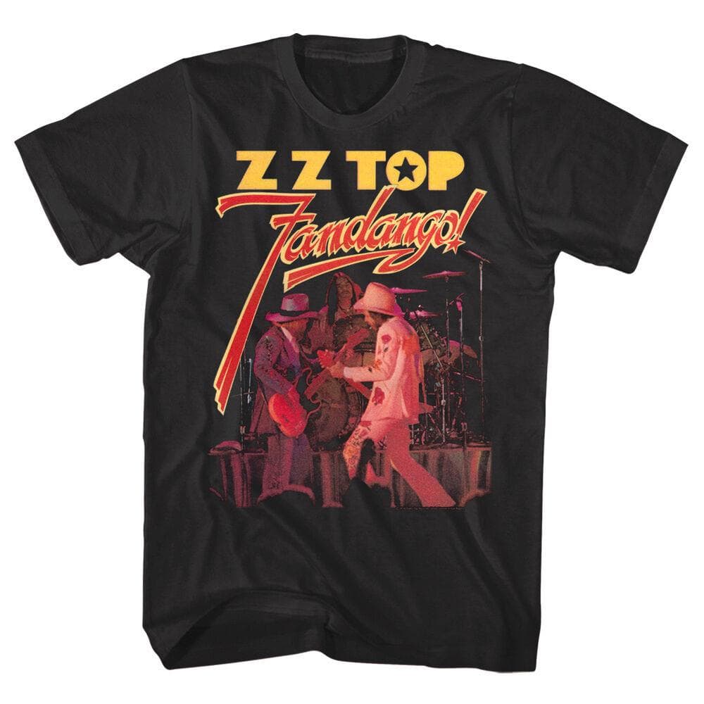 Zz Top Fandango Albumomslag Live Rockband Musik Konsert Turné Merchandise Unisex T-shirt cm