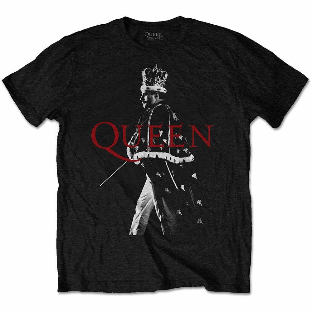 Queen Freddie Crown Black Classic Rock Band Bohemian unisex T-shirt cm