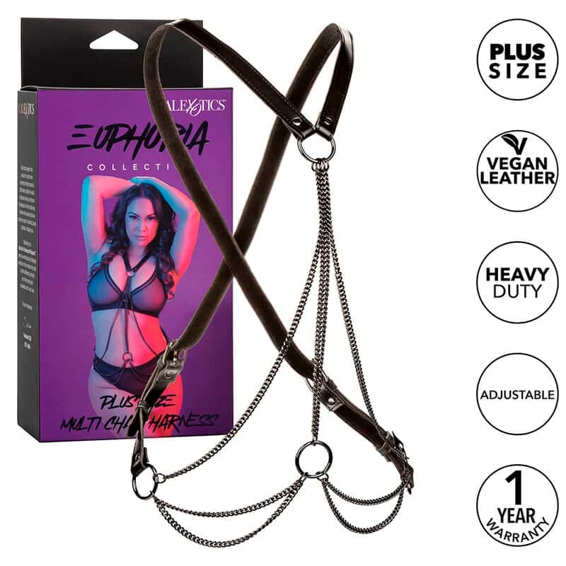 CALEXOTICS - EUPHORIA MULTICHAIN HARNESS - PLUS SIZE
