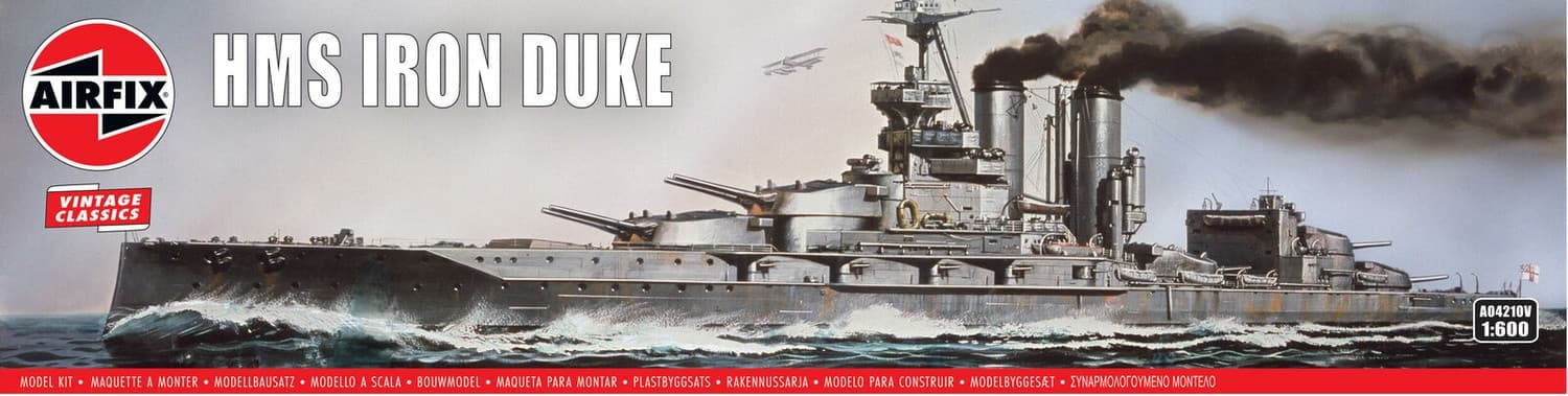 Airfix Vintage Classics HMS Iron Duke 1:600 A04210V - Airfix -  Leksaksaffären