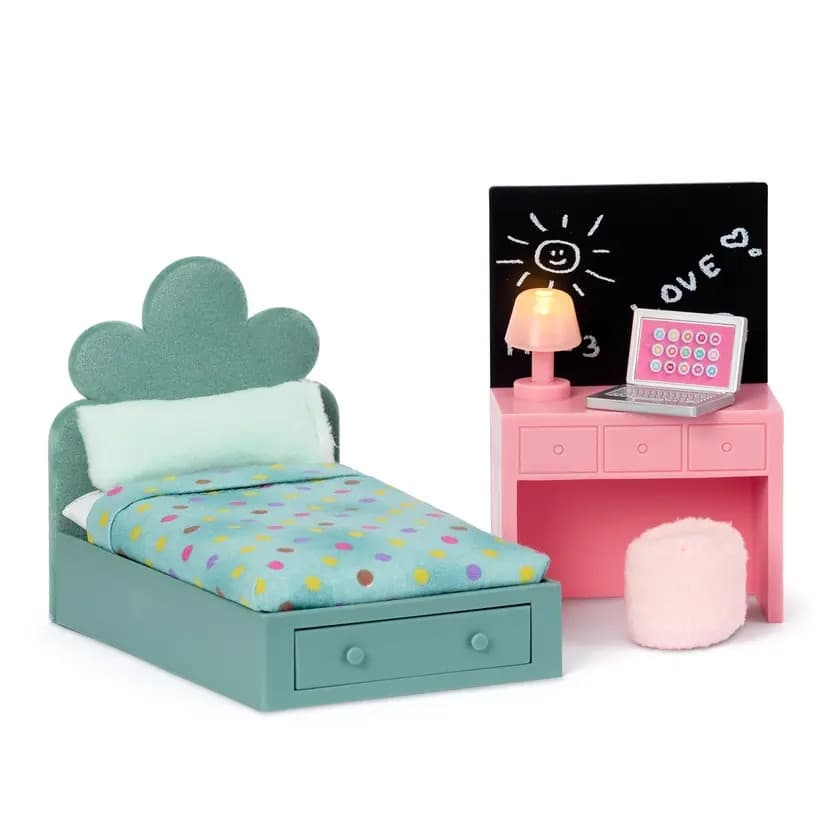 Lundby Tonårsrum med lampa - Lundby -  Leksaksaffären