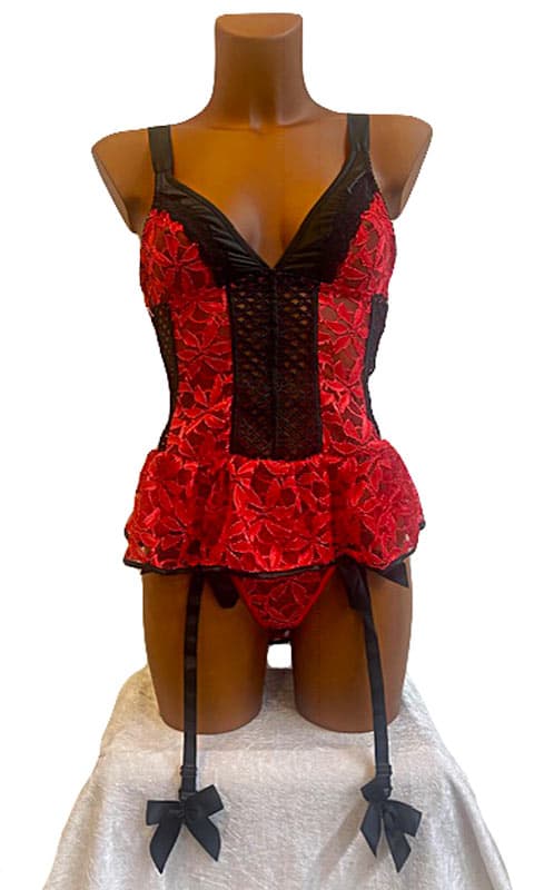 Red Rose Corset l-xl