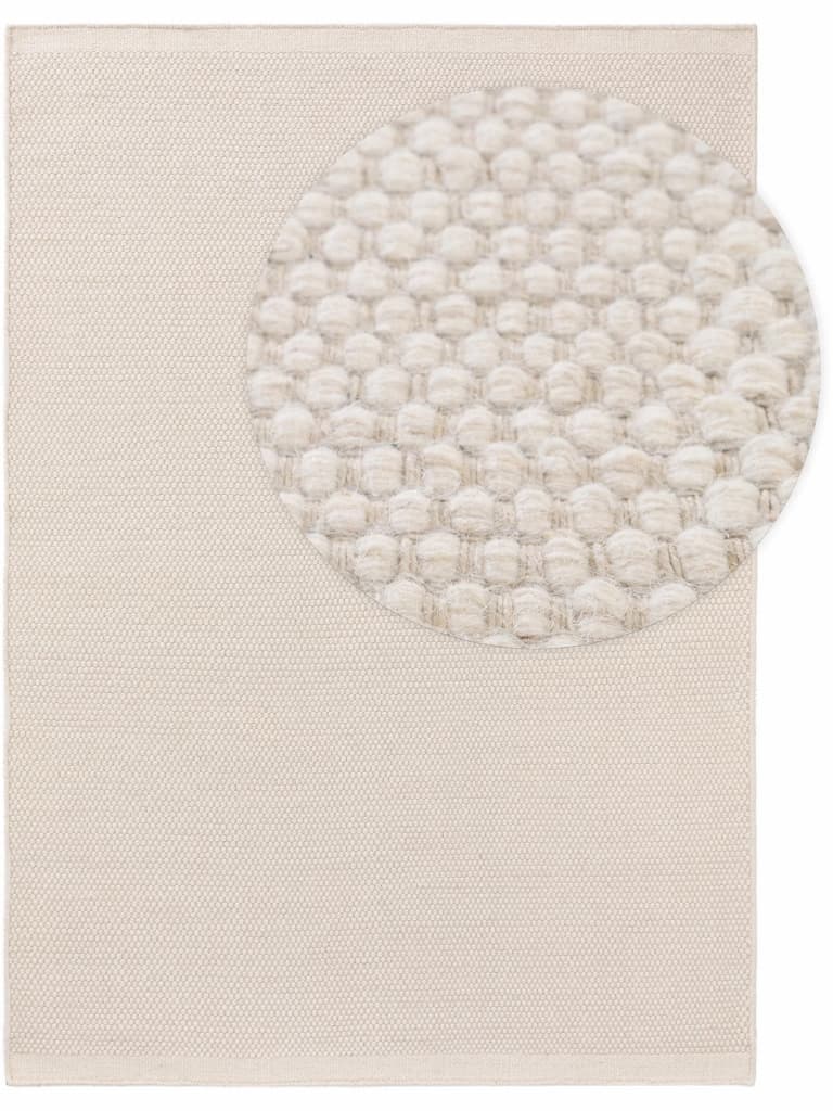 Graham Vit - Handvävd Ullmatta - 170 x 240 cm