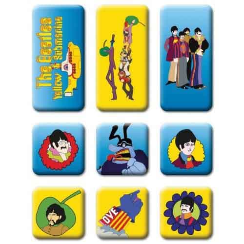 The Beatles: Epoxy Magnet Set/Yellow Submarine 9 Piece Set