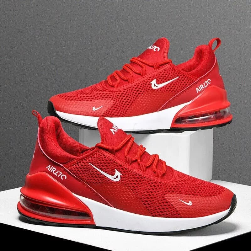 Mens Womens Gym Trainers Comfy Casual Sports Athletic Running Shoes UK 4 / EUR 37 Red