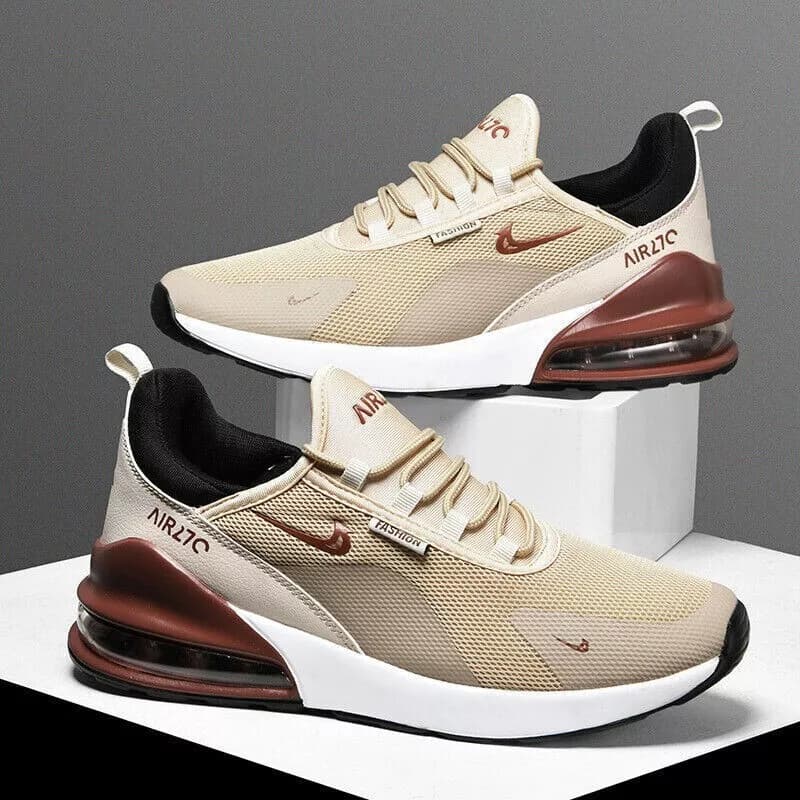 Mens Womens Gym Trainers Comfy Casual Sports Athletic Running Shoes UK 4 / EUR 37 Khaki