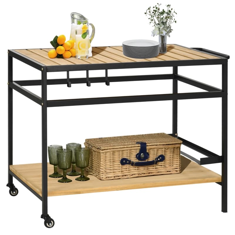Serveringsvagn 107x65x80 cm svart